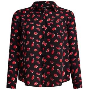 Lizzie Georgette Button-Up Long Sleeve Shirt
